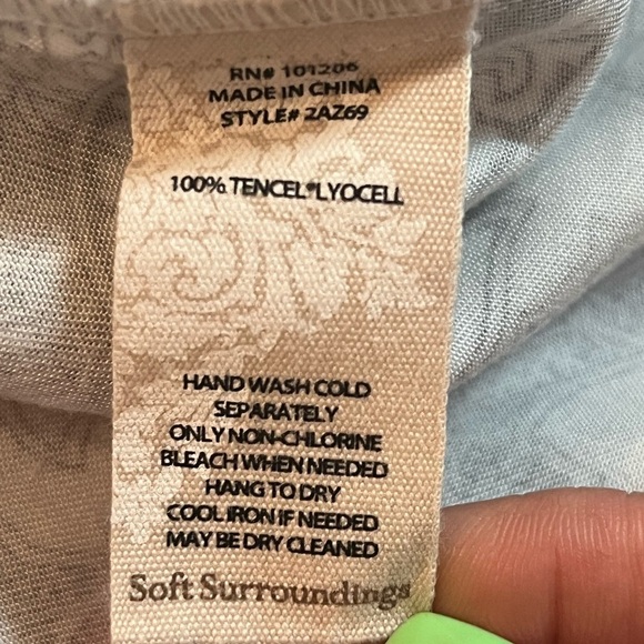 Soft Surroundings Womens Medium Boho Pull On Pants Flowy Bohemian Printed Batik - Picture 9 of 12